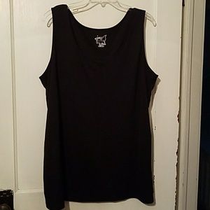 Black wide strap tank